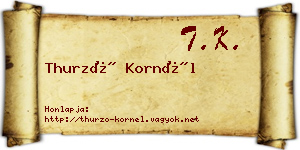 Thurzó Kornél névjegykártya